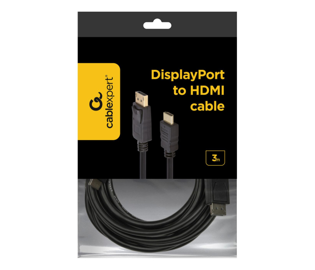 GEMBIRD Kabel Displayport(M)->HDMI(M) 3m CC-DP-HDMI-3M - 180869 - zdjęcie 4